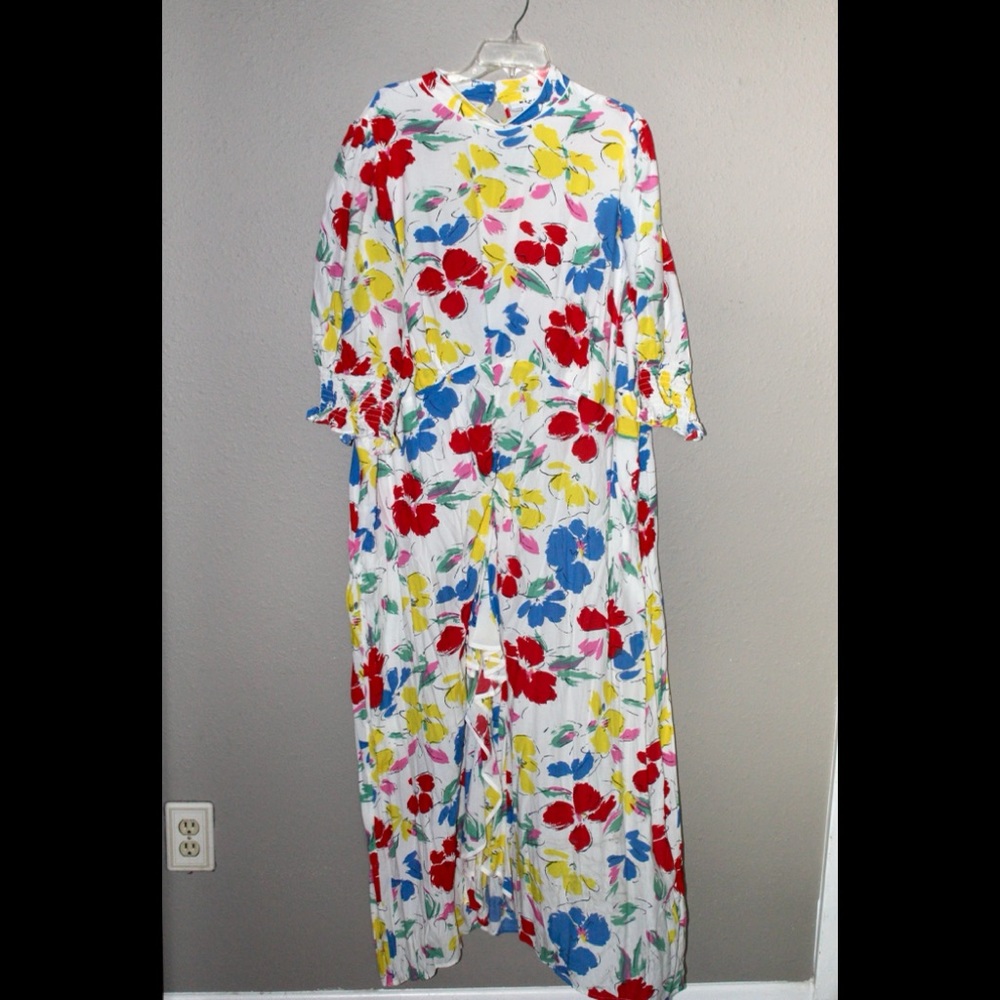 Rixo X Target Floral Watercolor Ruffle Midi Dress - Picture 4 of 5
